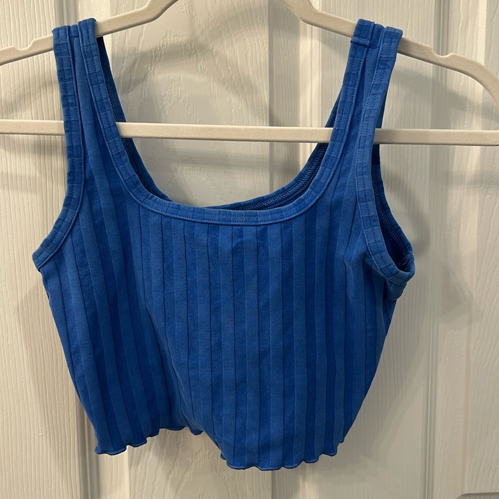 Offline by aerie blue crop top tank